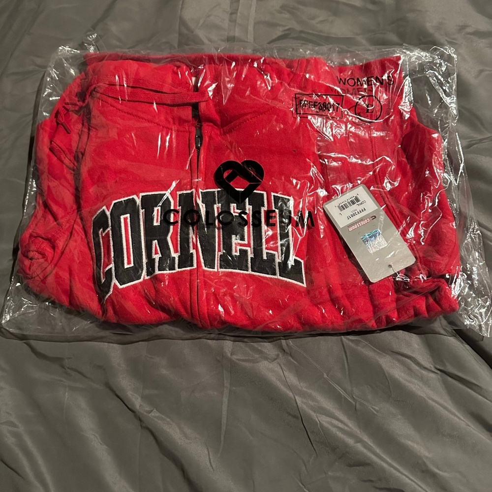 Cornell University XXL Women’s big red full zip hoodie athletic